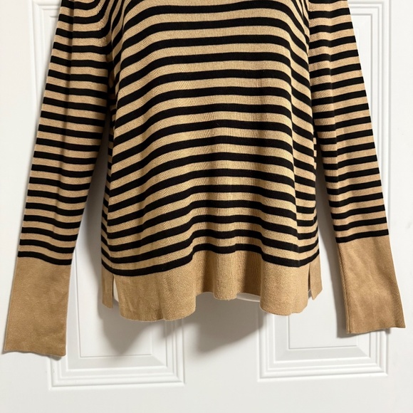 Eileen Fisher System Striped Sweater Top SZ Medium Fall Winter Goblincore Ribbed - Picture 3 of 6